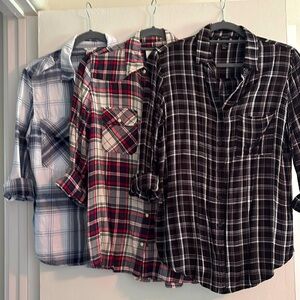 EUC Bundle of plaid shirts